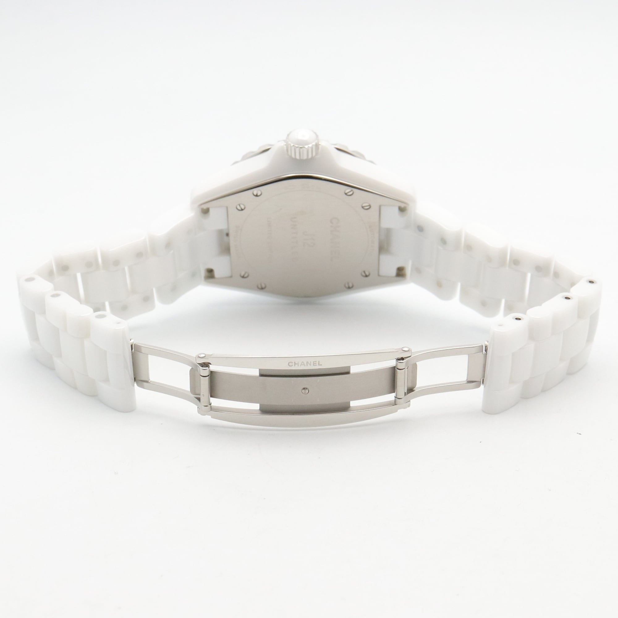 Chanel J12 Untitled Ceramic Men's Watch, White (H5582) — Very Good