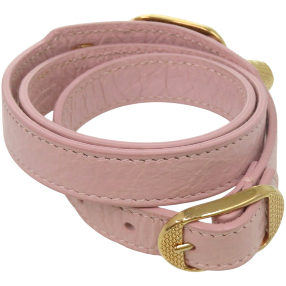 Like new Balenciaga 3-row Giant Stud Bracelet 236345 Leather Pink 1562BALENCIAGA — Like New
