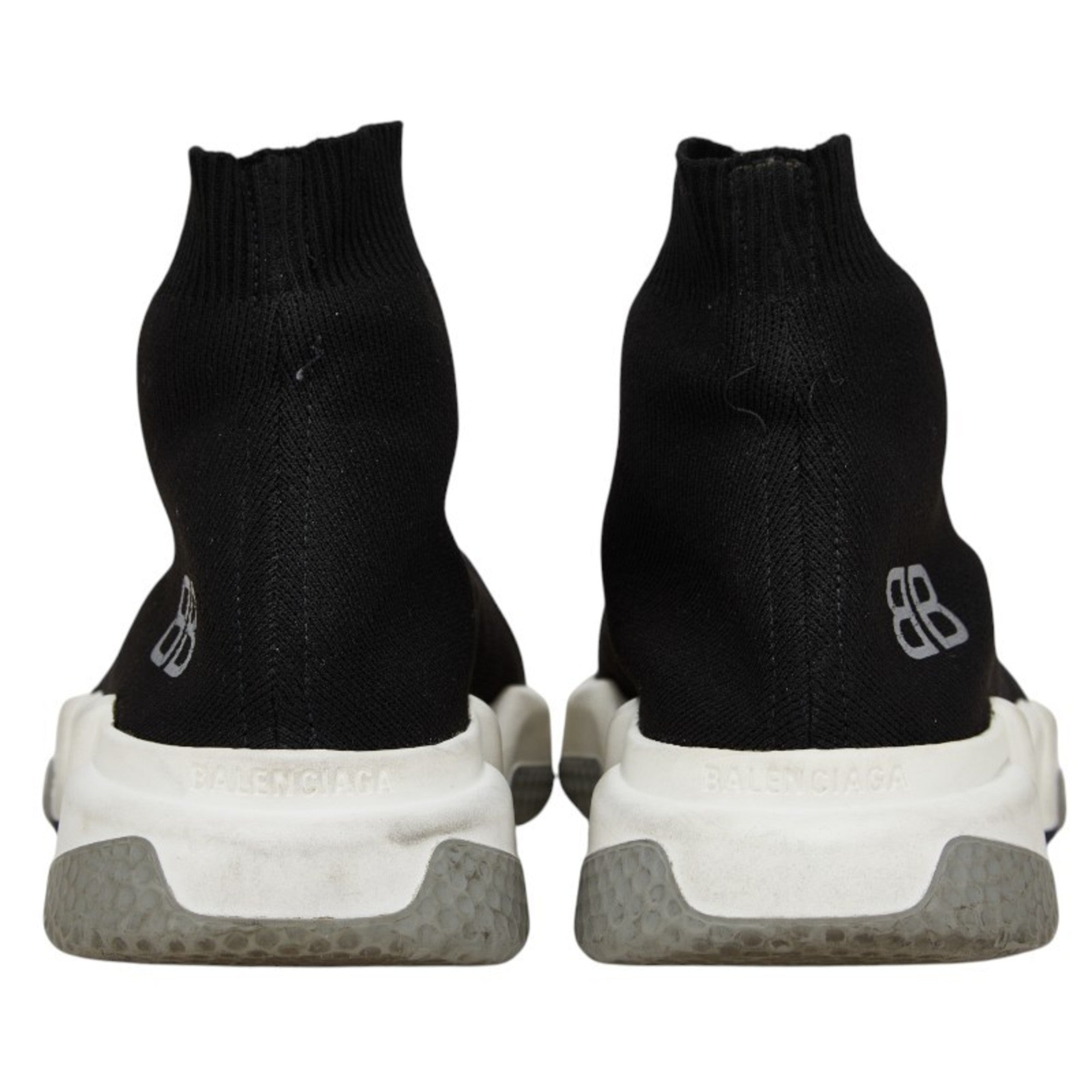 Balenciaga Speed Trainer Sneakers, Size 40, Black and White, Rubber Fabric, Men's, BALENCIAGA