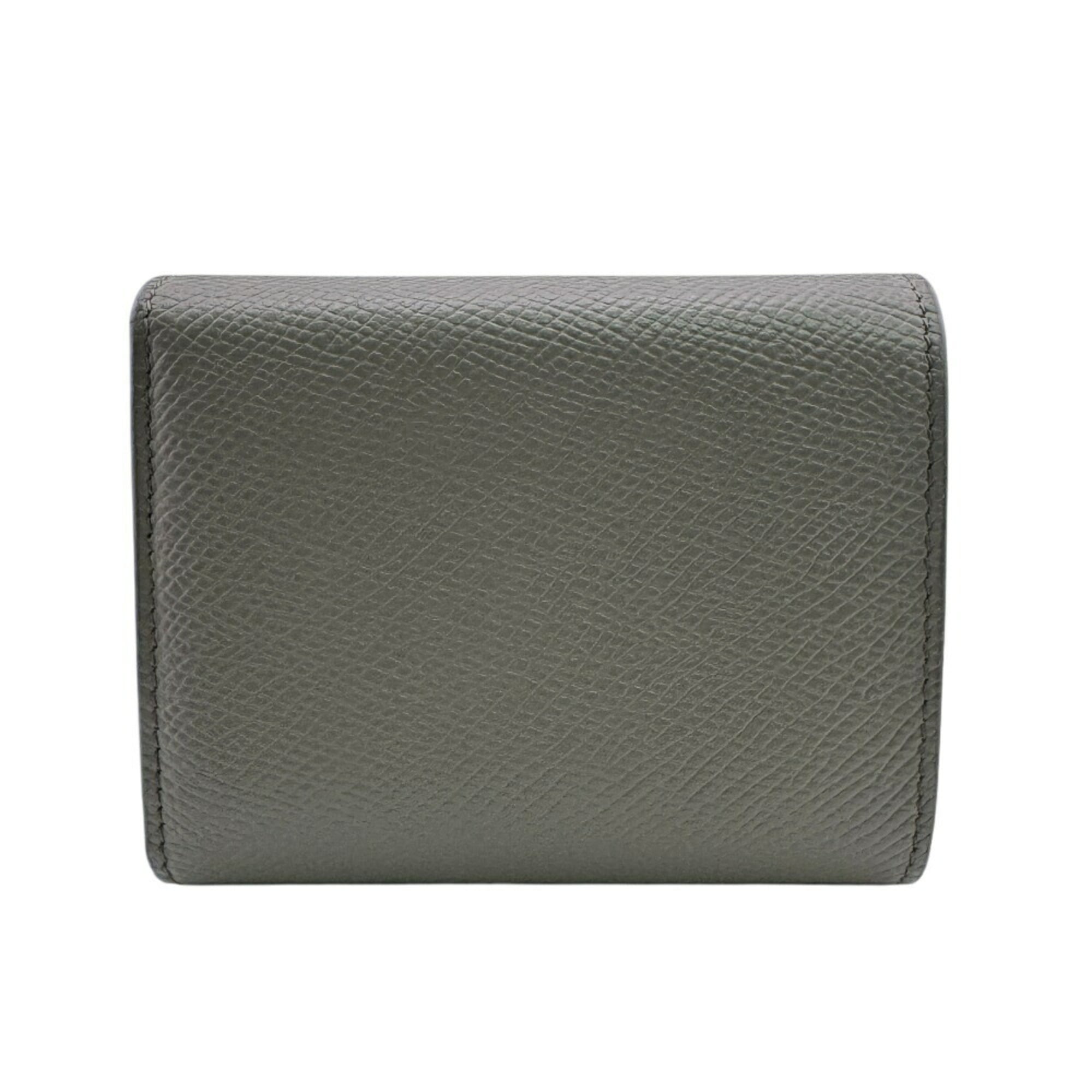 CELINE Small Trifold Wallet, Compact Tri-fold Gray, Women's