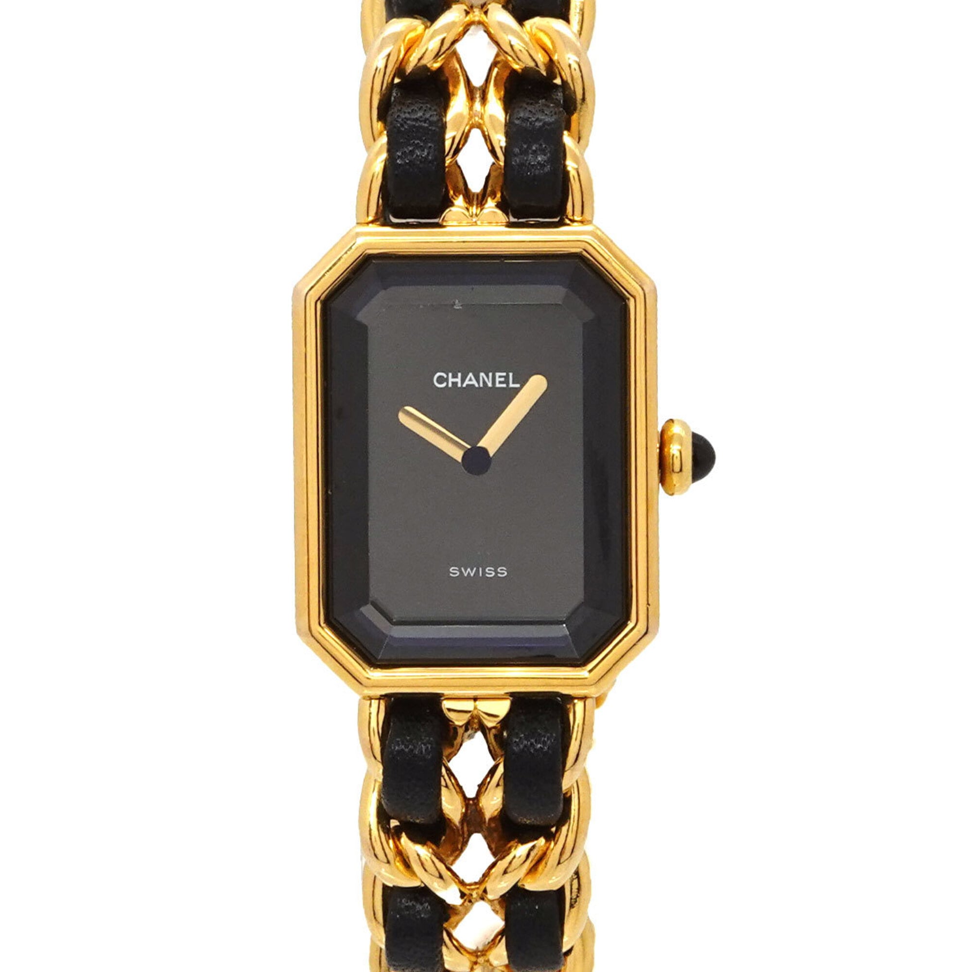 Chanel Premiere Large Size H0001 Women's Watch Black Gold Quartz — Very Good