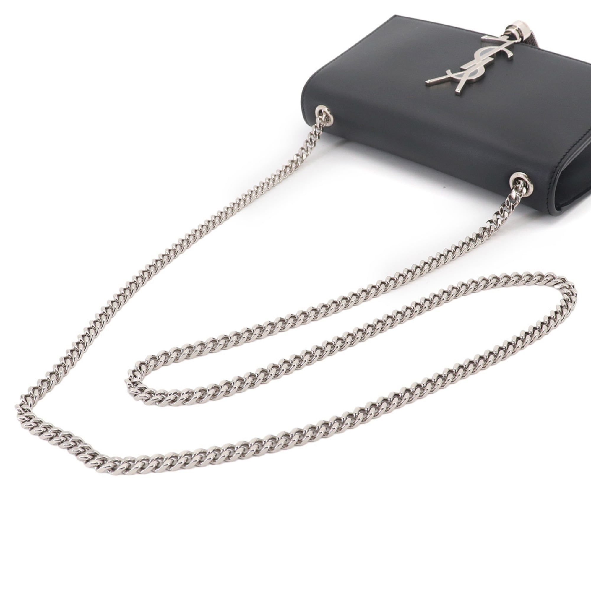 Saint Laurent Kate Small Chain Shoulder Handbag, Leather, Black, 474366 — New - Store Return