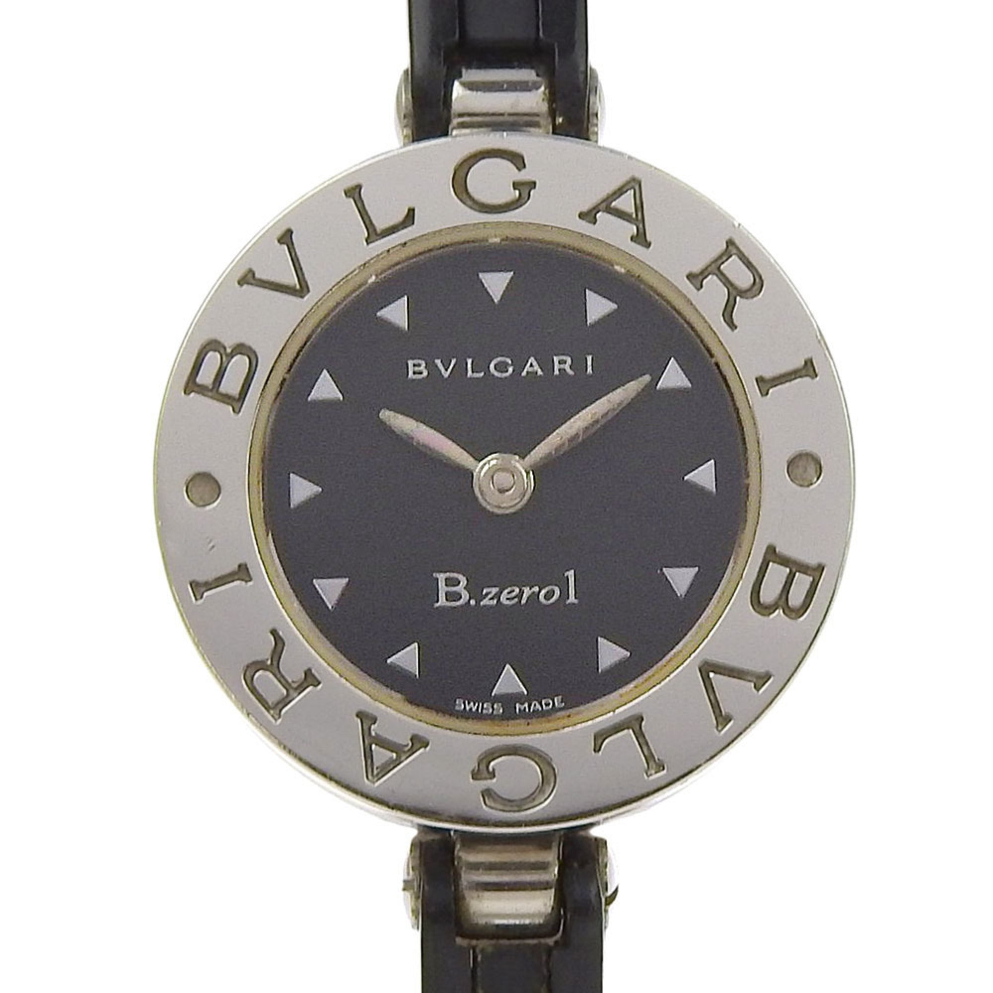BVLGARI Bzero1 BZ22S Women's Watch with Stainless Steel and Rubber Quartz Movement, Analog Display, Black Dial — Good