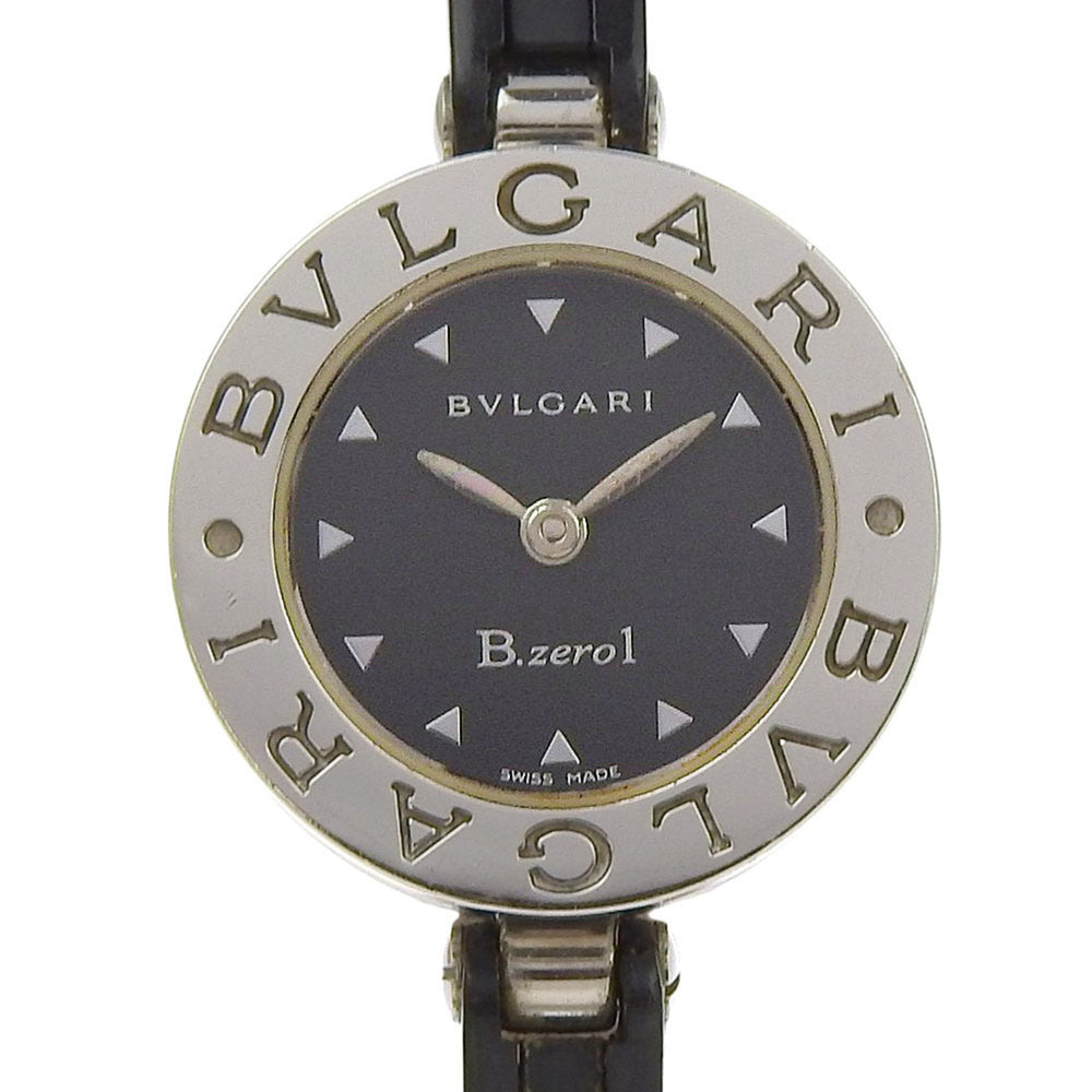 BVLGARI Bzero1 BZ22S Women's Watch with Stainless Steel and Rubber Quartz Movement, Analog Display, Black Dial — Good