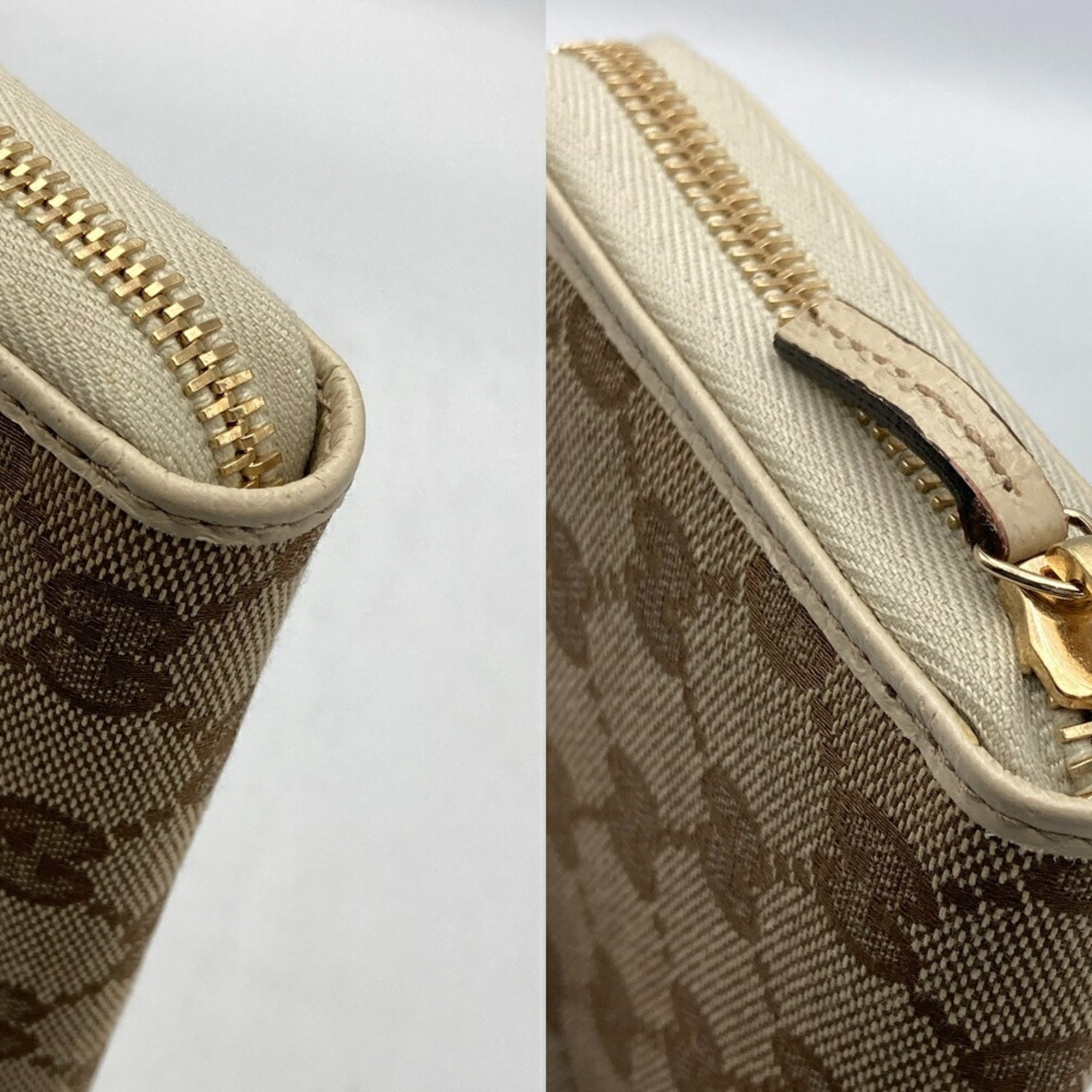 GUCCI GG Canvas Round Long Wallet 112724 D4