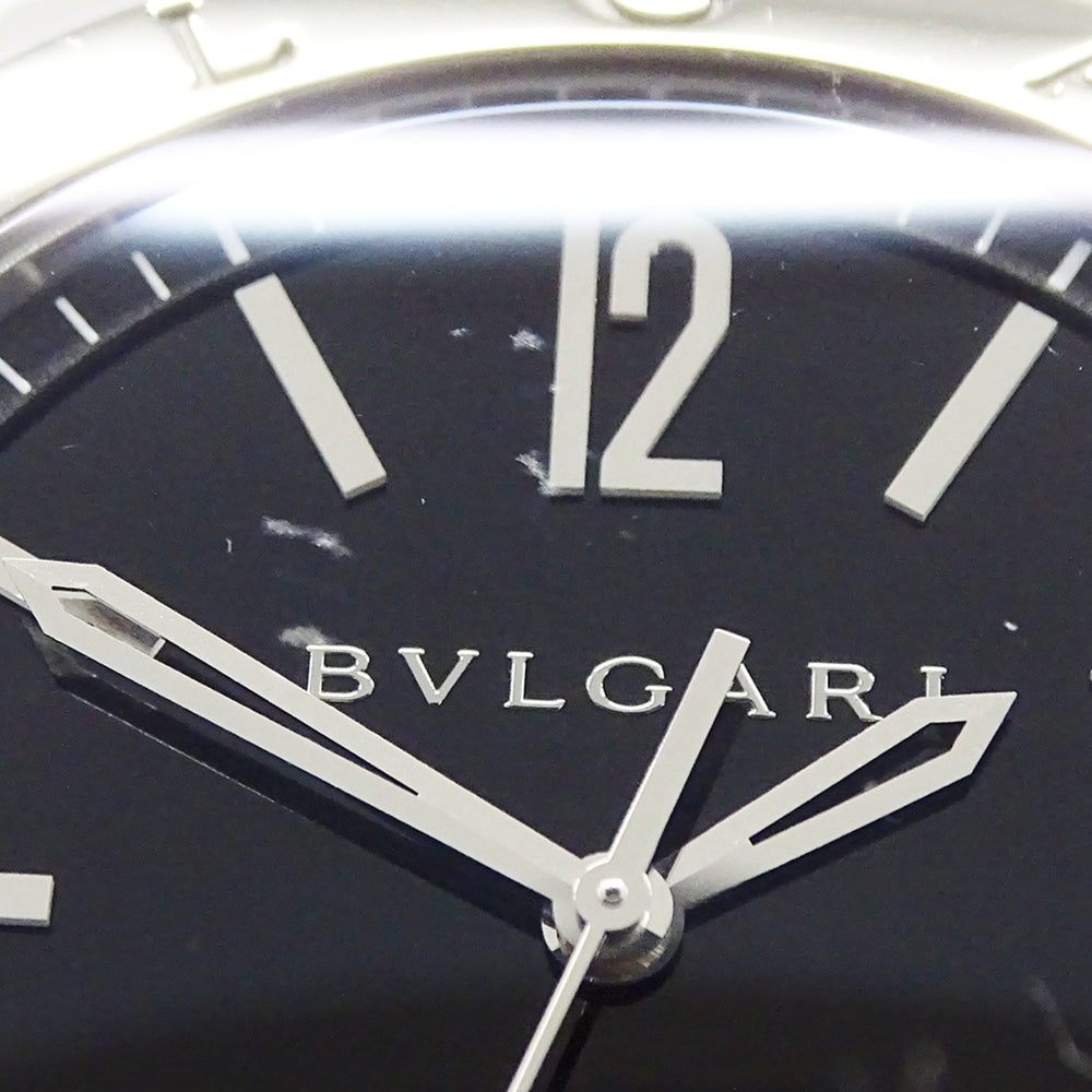 Bulgari BVLGARI Men's Watch, Brand: Date Automatic AT Stainless Steel SS BB41S Silver Black Open Caseback — Good