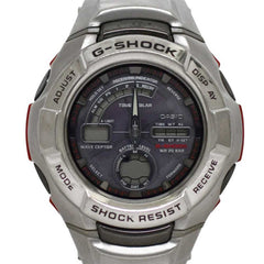 Casio The G Series Watch f-24971 Silver/Purple G-Shock GW-1210J Men's Stainless Steel Quartz CASIO Digital/Analog ec-24971 — Good
