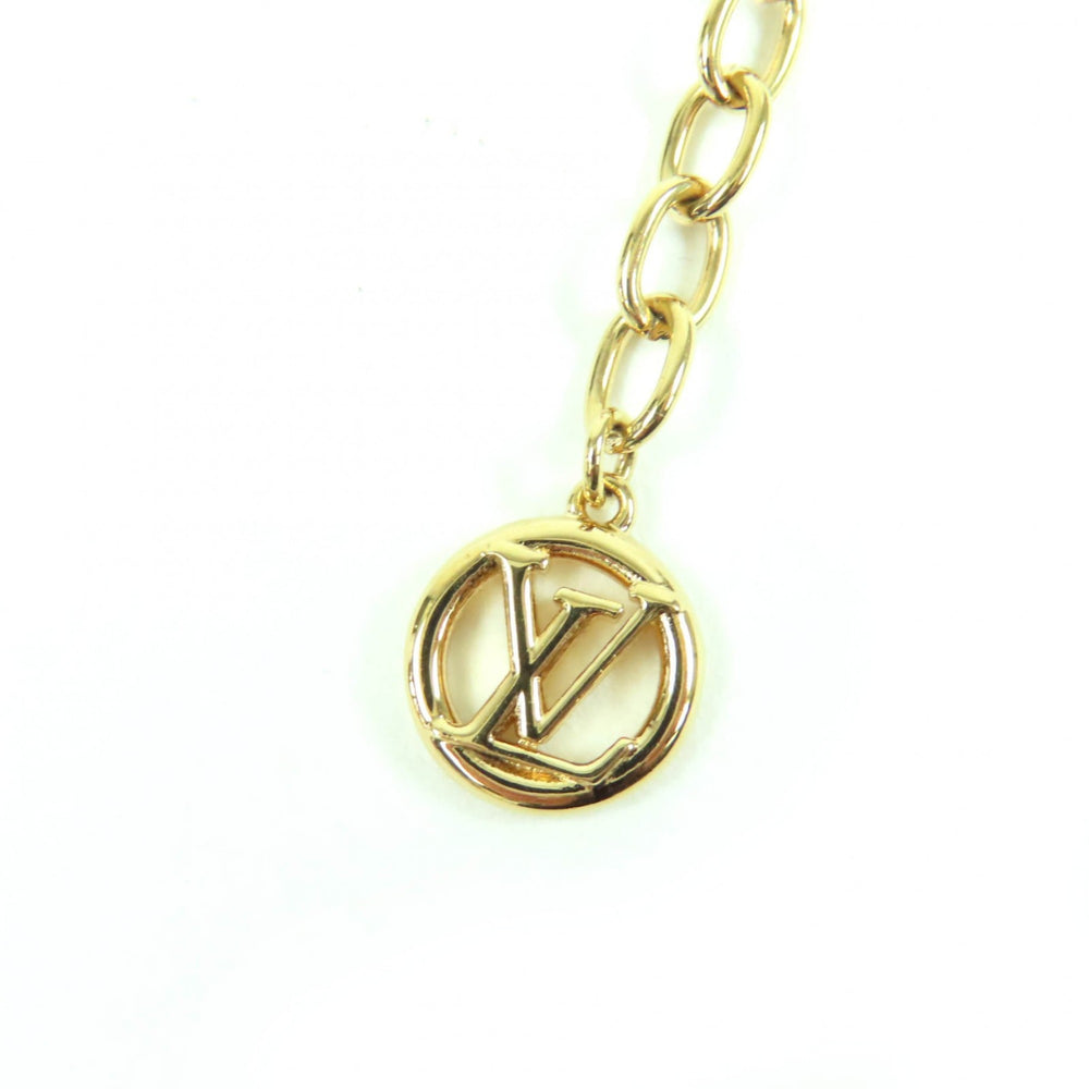 LOUIS VUITTON 2024 M02389 My LV Heart Rhinestone Gold Necklace with Box and Dust Bag, Made in Italy, Women's — Like New