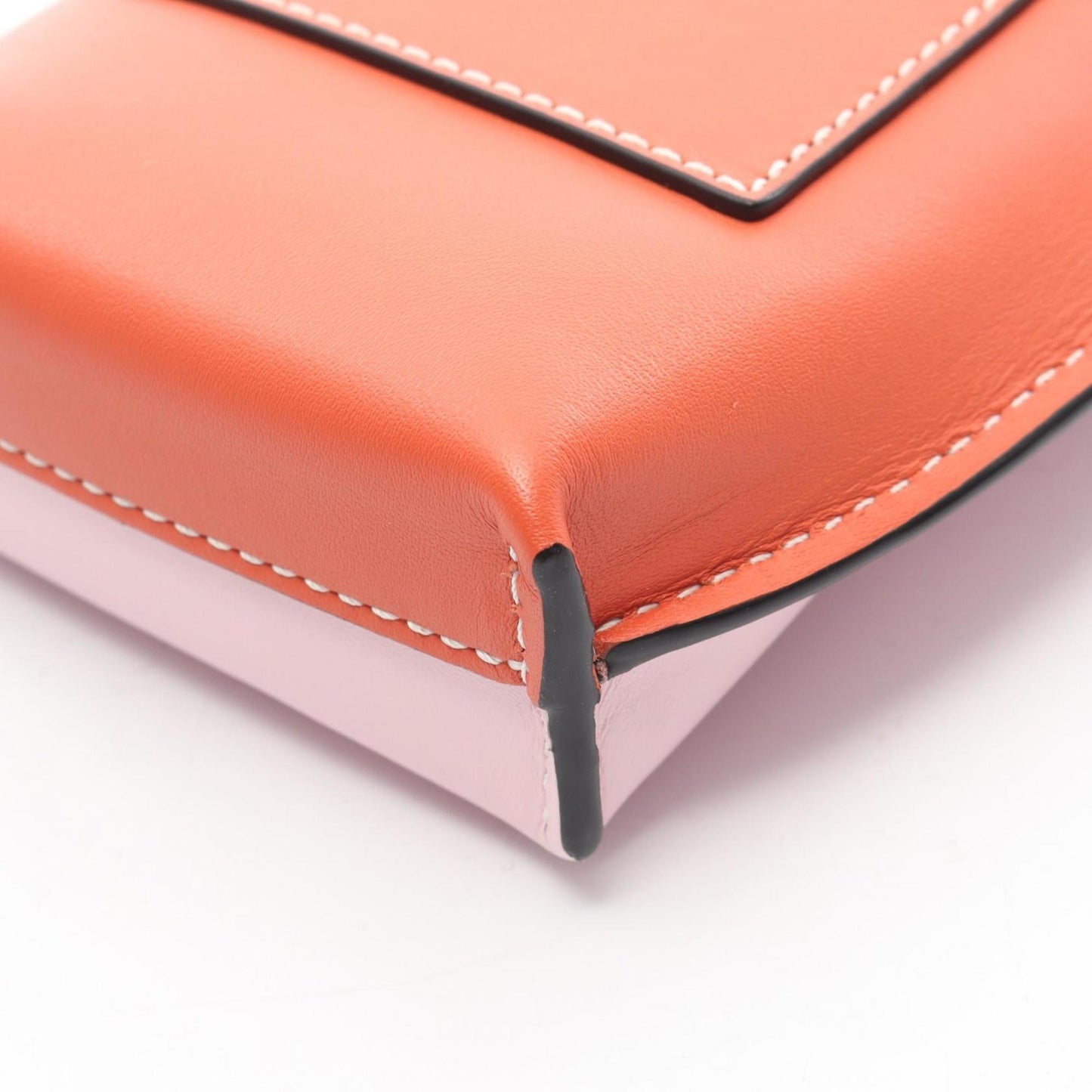 LOEWE GATE POCKET Shoulder Bag, Leather, Women's, Pink, Orange, Brown, 109.30BZ42