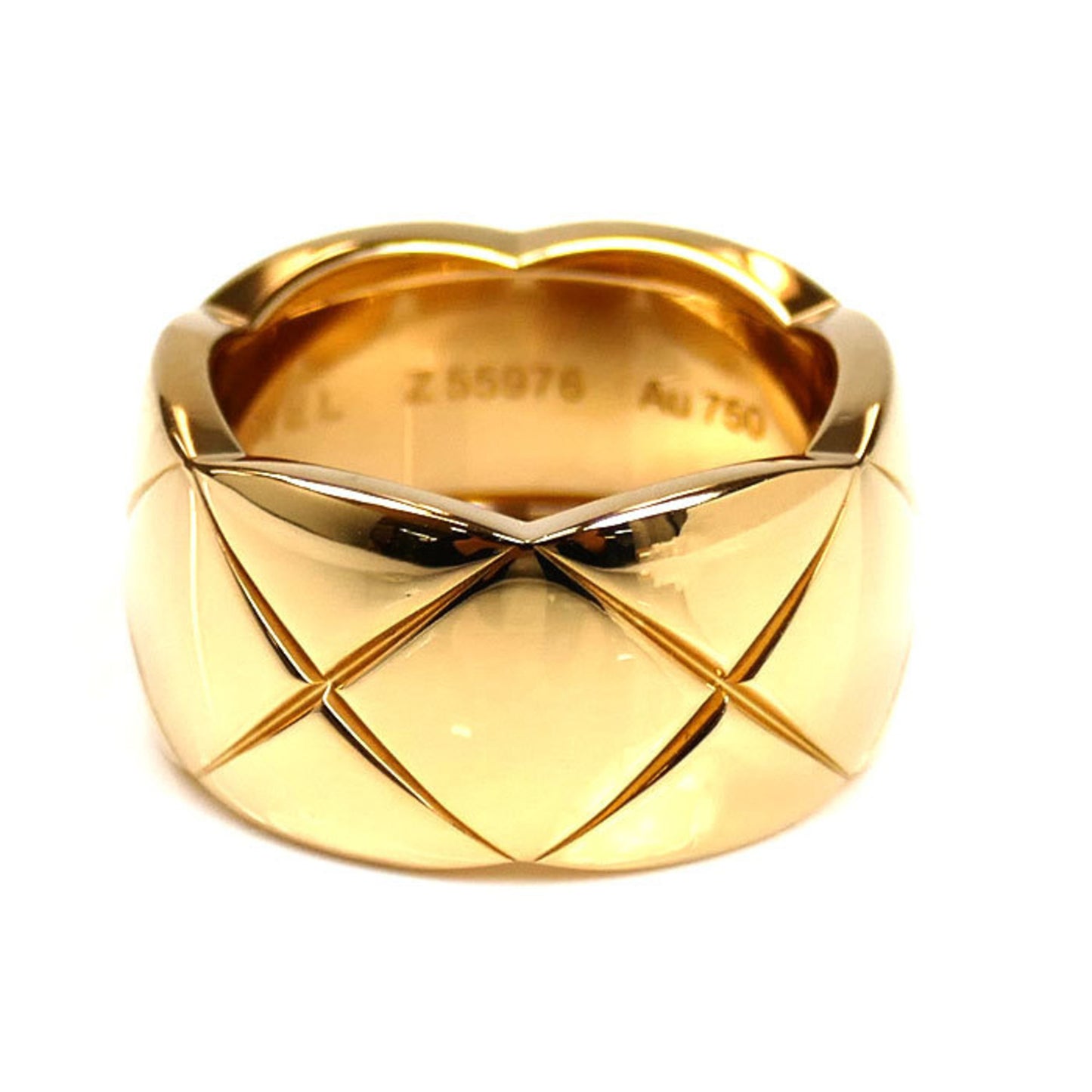 CHANEL 18KYG Yellow Gold Coco Crush Large Ring J10574 Size 13 (53cm) 11.0g Women's