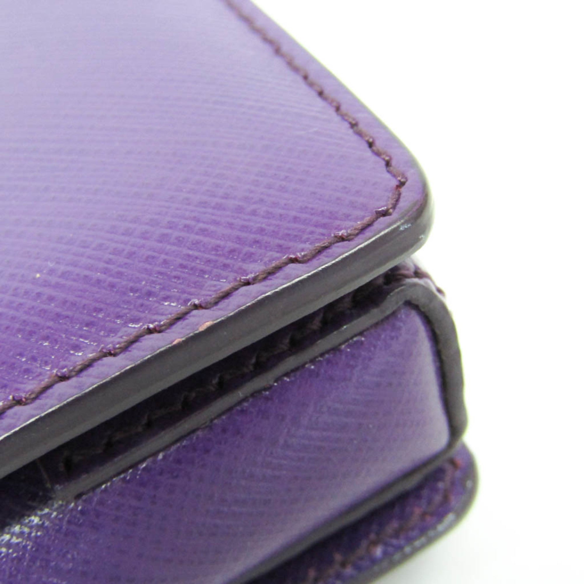 Salvatore Ferragamo Vara Chain Shoulder Bag AU 21 D855 Women's Leather Shoulder Bag Purple