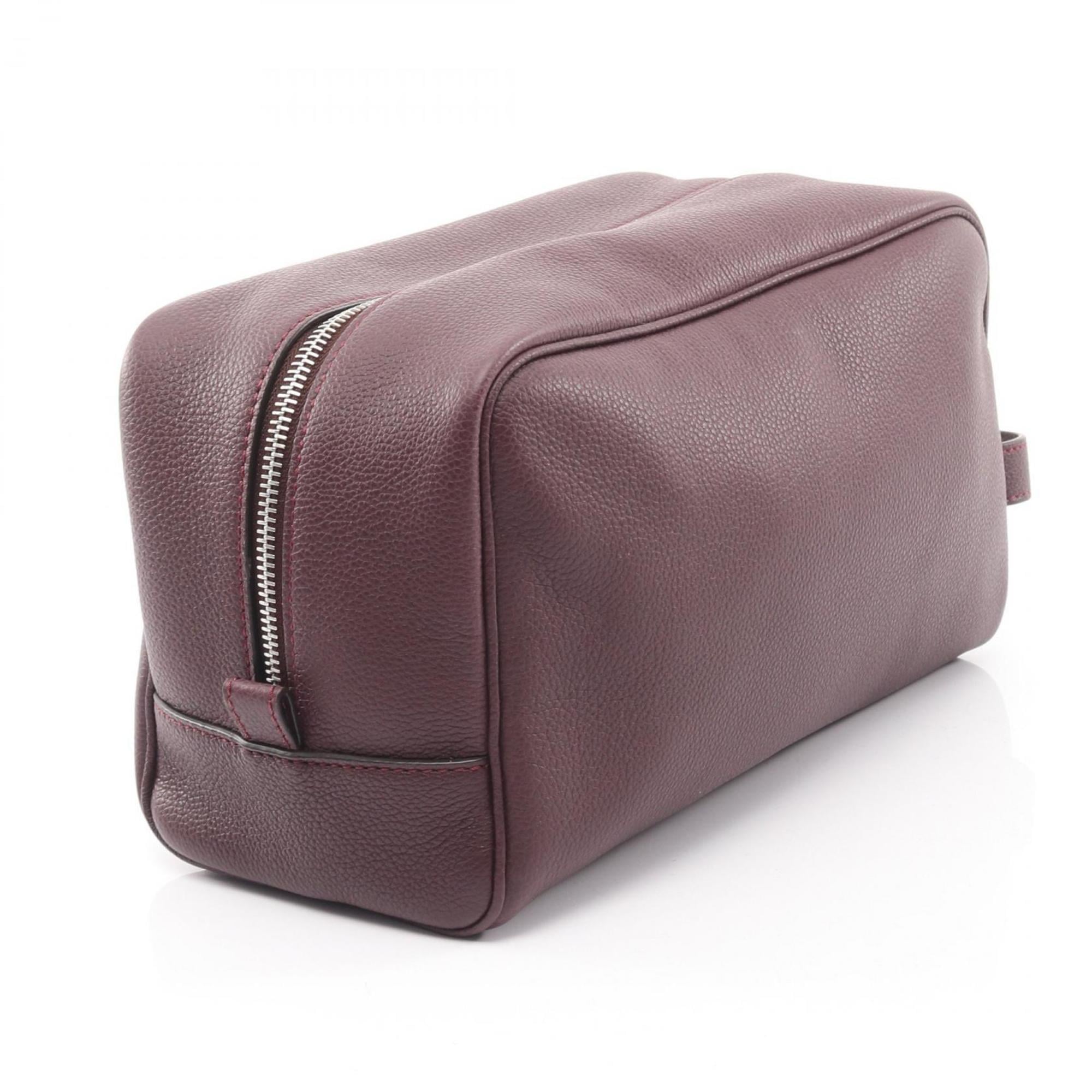 Fendi Men's Leather Second Bag/Clutch Bag, Bordeaux, 7AS378