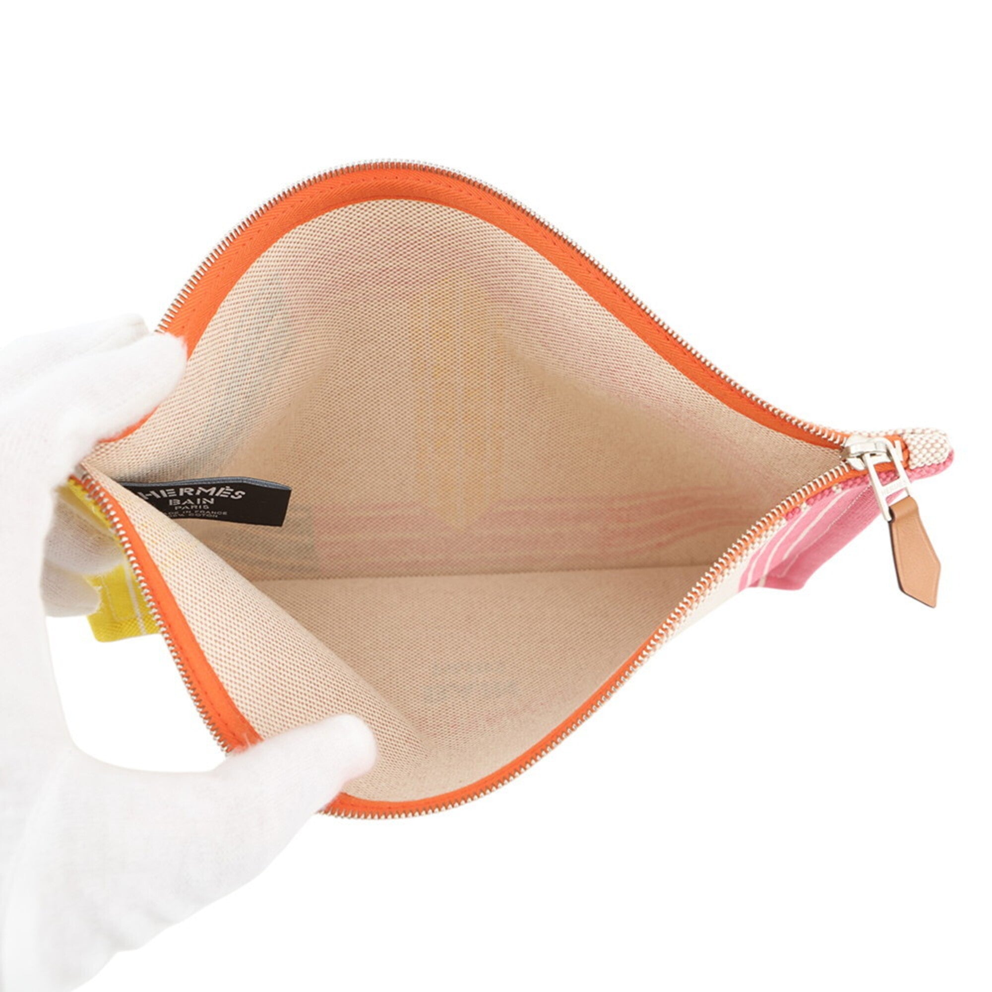 Hermes Flat Pouch Maillon Marin Cotton HERMES — Like New