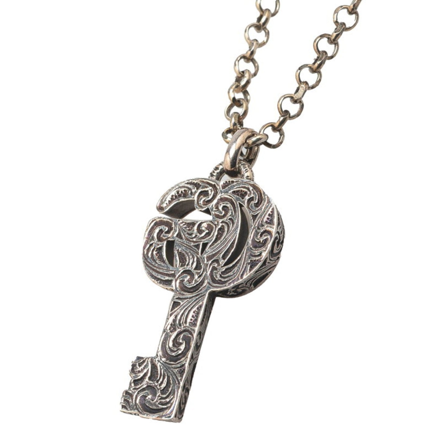 Gucci Double G Key Necklace SV925 Silver Men's GUCCI