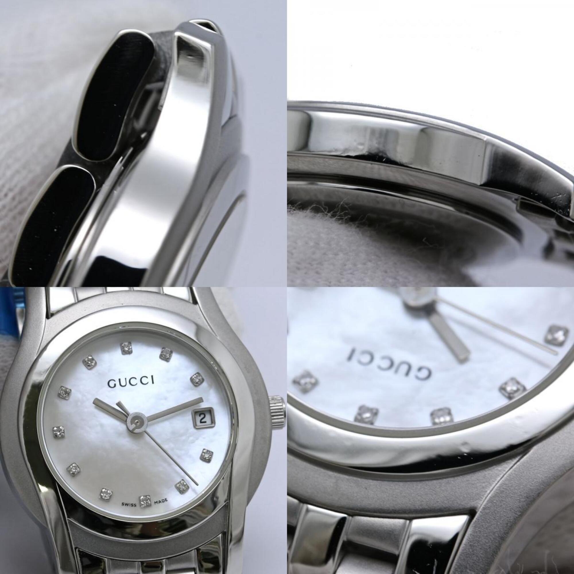 GUCCI G-Class Diamond Watch YA055501 5500L Women's SS 40521 — Good