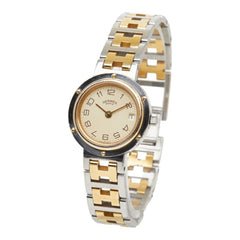 Hermes Clipper watch CL3.240 quartz beige dial stainless steel women's HERMES — Good