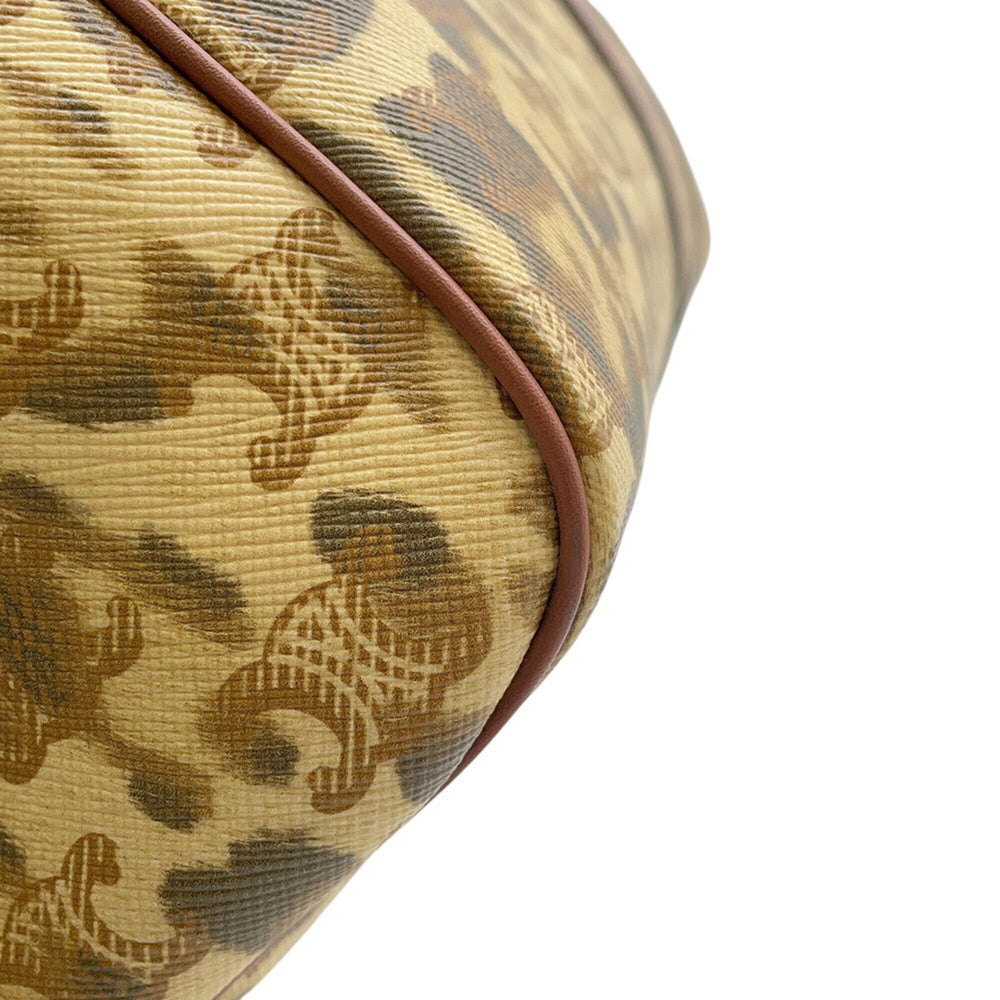 Celine Boston bag, leopard print, Triomphe leather, CELINE 2-way shoulder handbag — Like New
