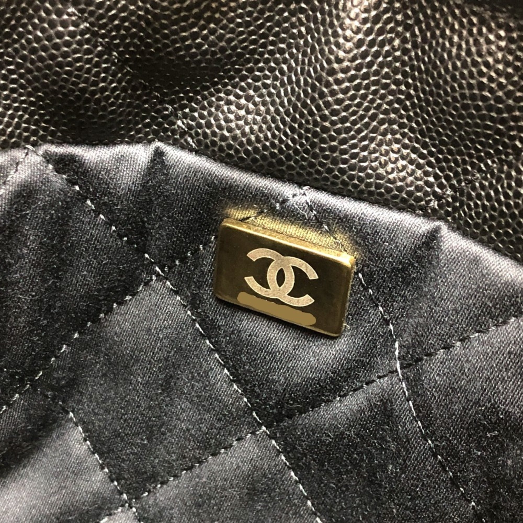 CHANEL AS3980 Matelasse Chanel 22 So Black Bag Shoulder Handbag Caviar Skin Women's — New - Store Return