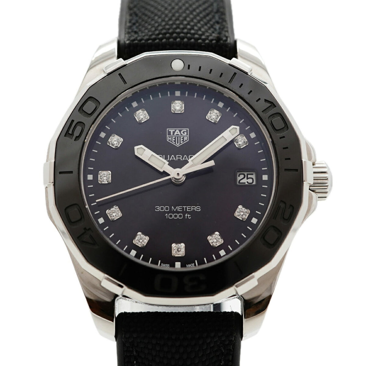TAG Heuer Aquaracer Diamond WAY131M Black Dial Women's Watch — Very Good