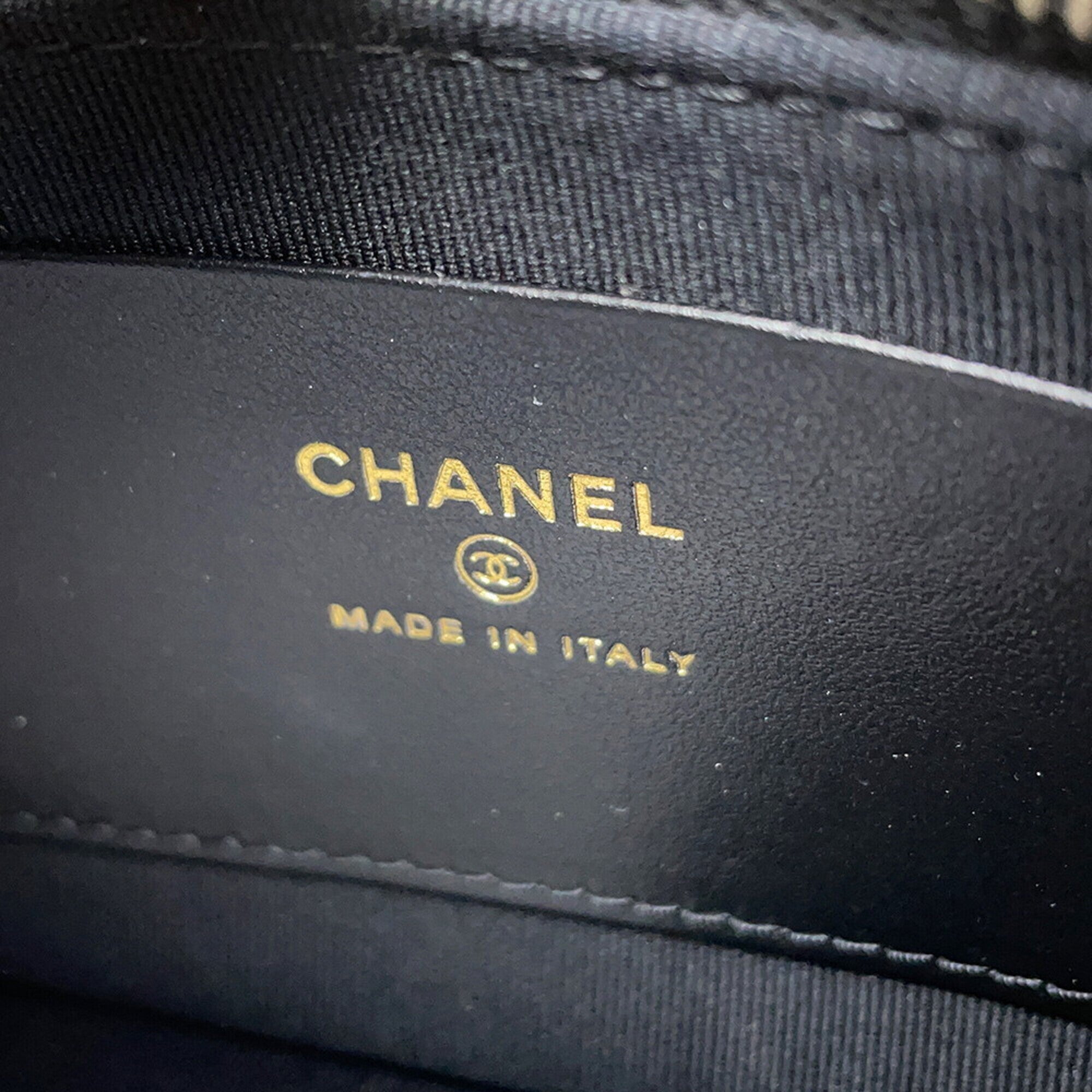 Chanel Chain Shoulder Bag Matelassé Coco Mark Lambskin AP3487 CHANEL Handbag Black Women's — Like New
