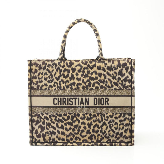 Christian Dior Dior BOOK TOTE Large Tote Bag, Canvas, Women's, Beige, Black, Multicolor, M1286ZRHM-M19