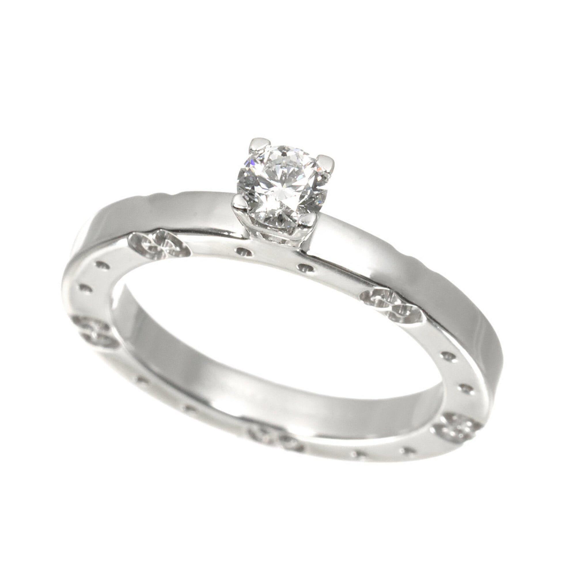 Gucci Icon Solitaire Diamond Ring, 0.24ct F VVS1, Size #9, White Gold (WG) — Like New