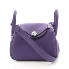 Hermes Lindy Mini 2-Way Shoulder Bag/Handbag, Leather, Calfskin (Cowhide), Taurillon Clemence Women's, Purple — New - Store Return