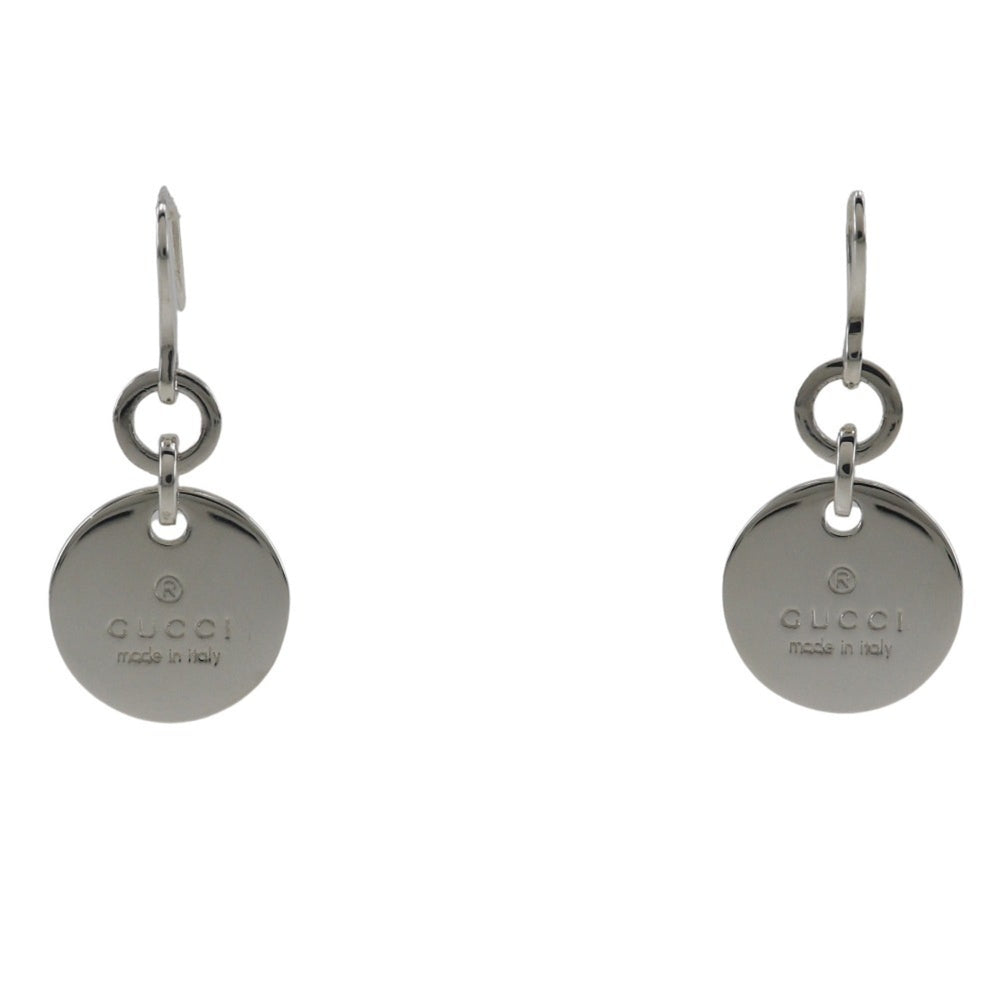 Gucci GUCCI Trademark Earrings Logo Round Silver 925 Approx. 12.1g Women's — Like New