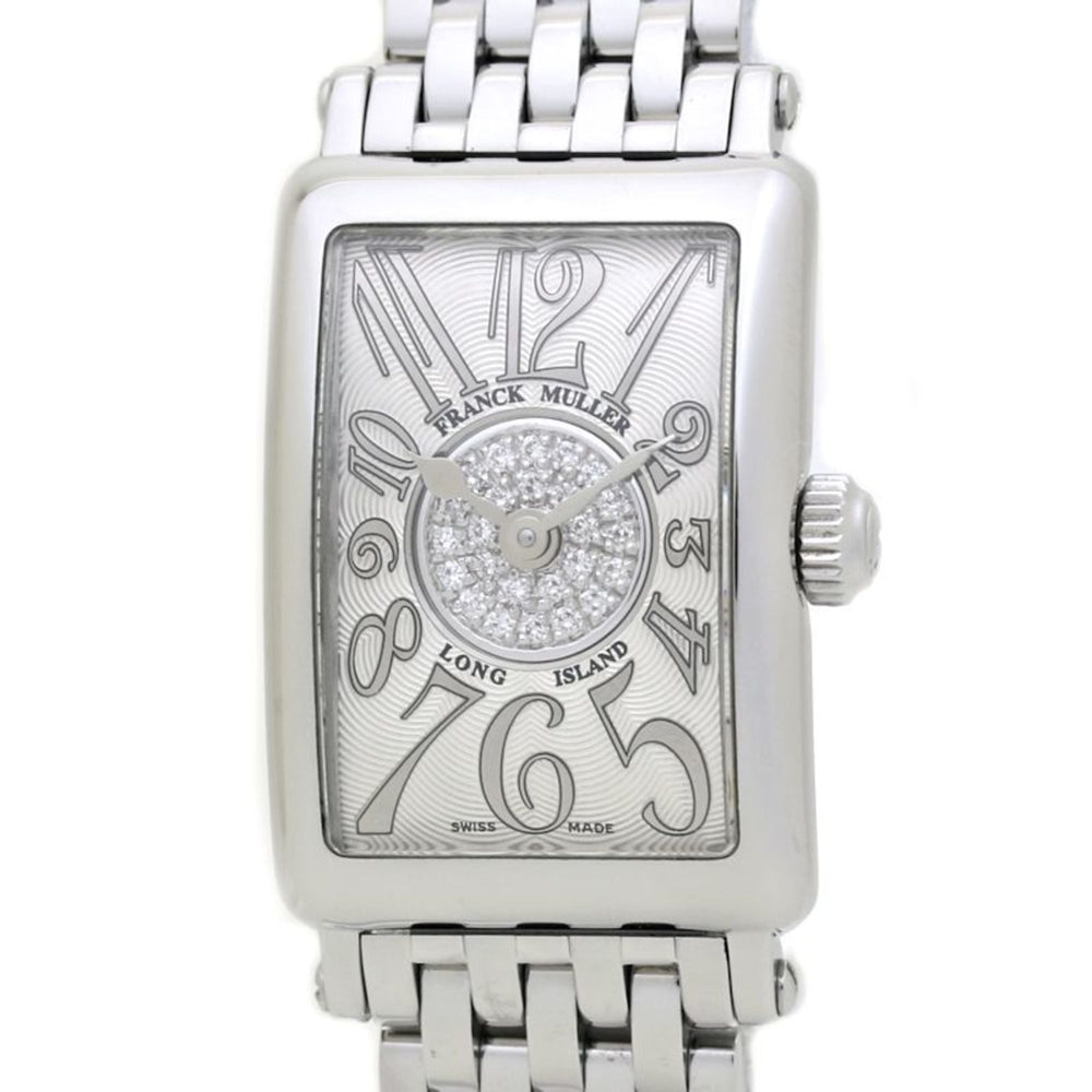 FRANCK MULLER Long Island Petite Pastille 802QZRELCD1P Diamond Stainless Steel Women's Watch 39899 — Very Good