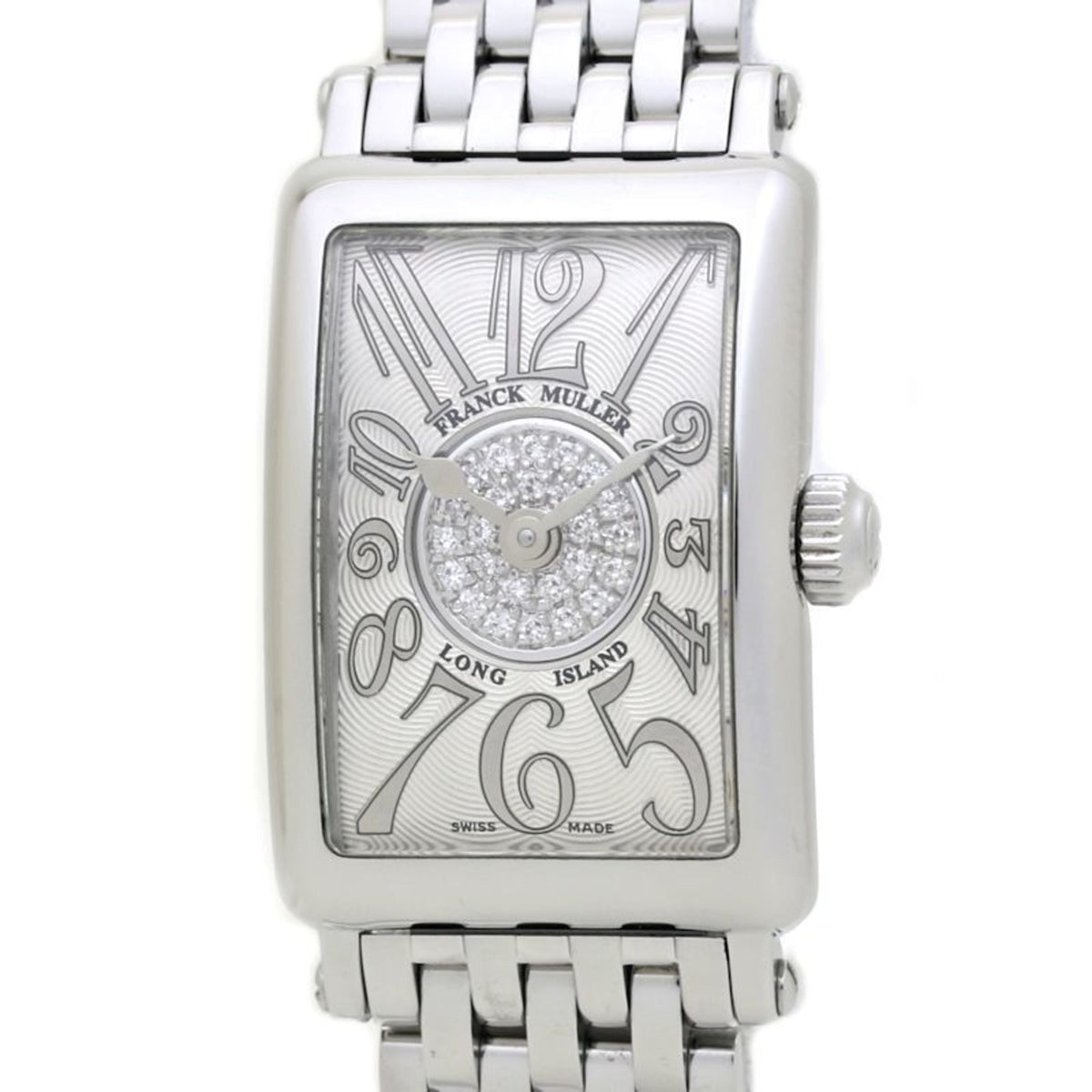 FRANCK MULLER Long Island Petite Pastille 802QZRELCD1P Diamond Stainless Steel Women's Watch 39899 — Very Good