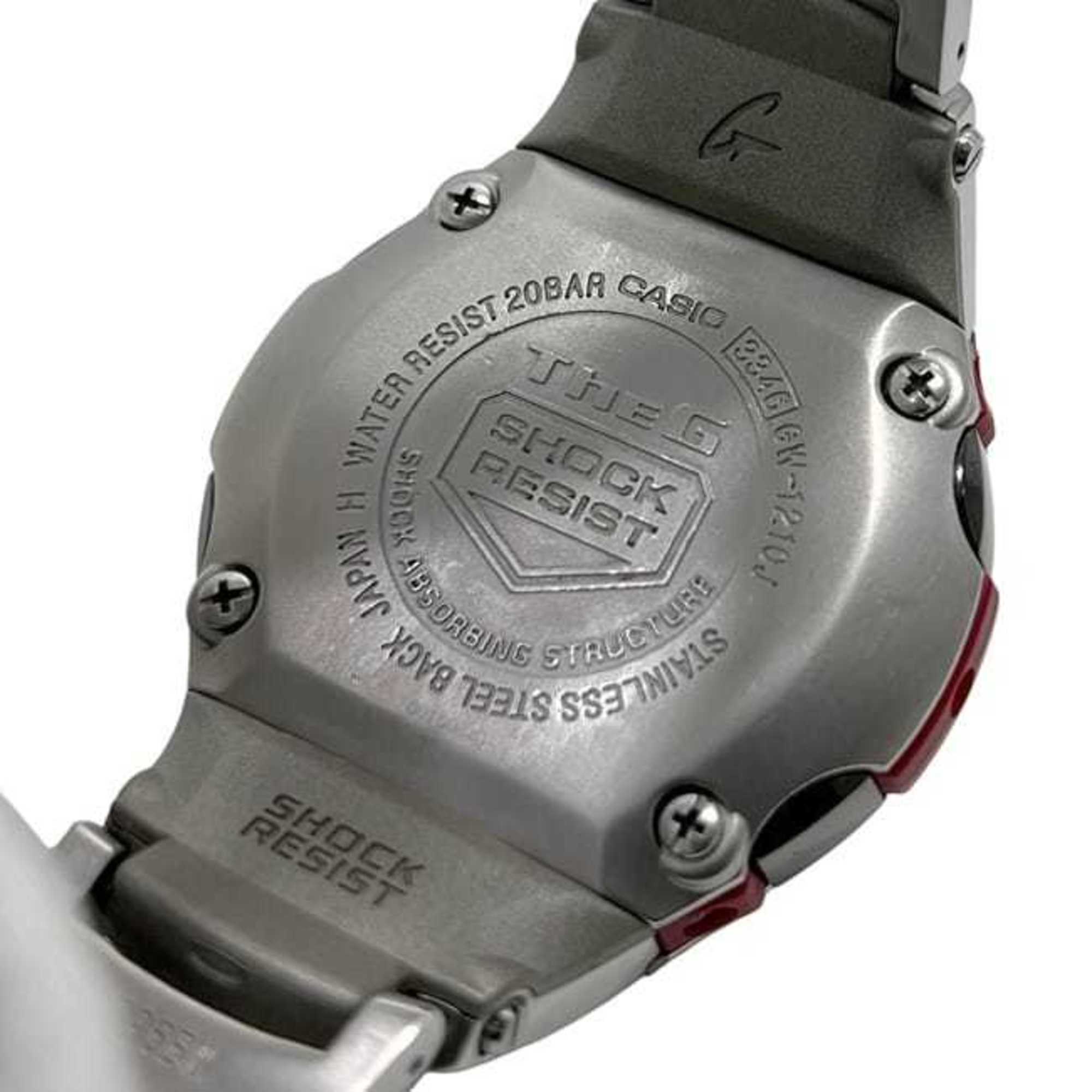 Casio The G Series Watch f-24971 Silver/Purple G-Shock GW-1210J Men's Stainless Steel Quartz CASIO Digital/Analog ec-24971 — Good