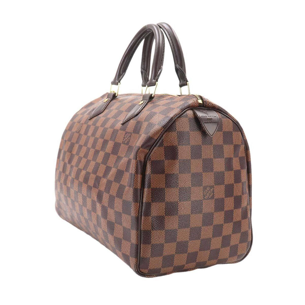 Louis Vuitton Speedy 30 Damier Handbag, Ebene Brown, N41364, Gold Hardware — Like New