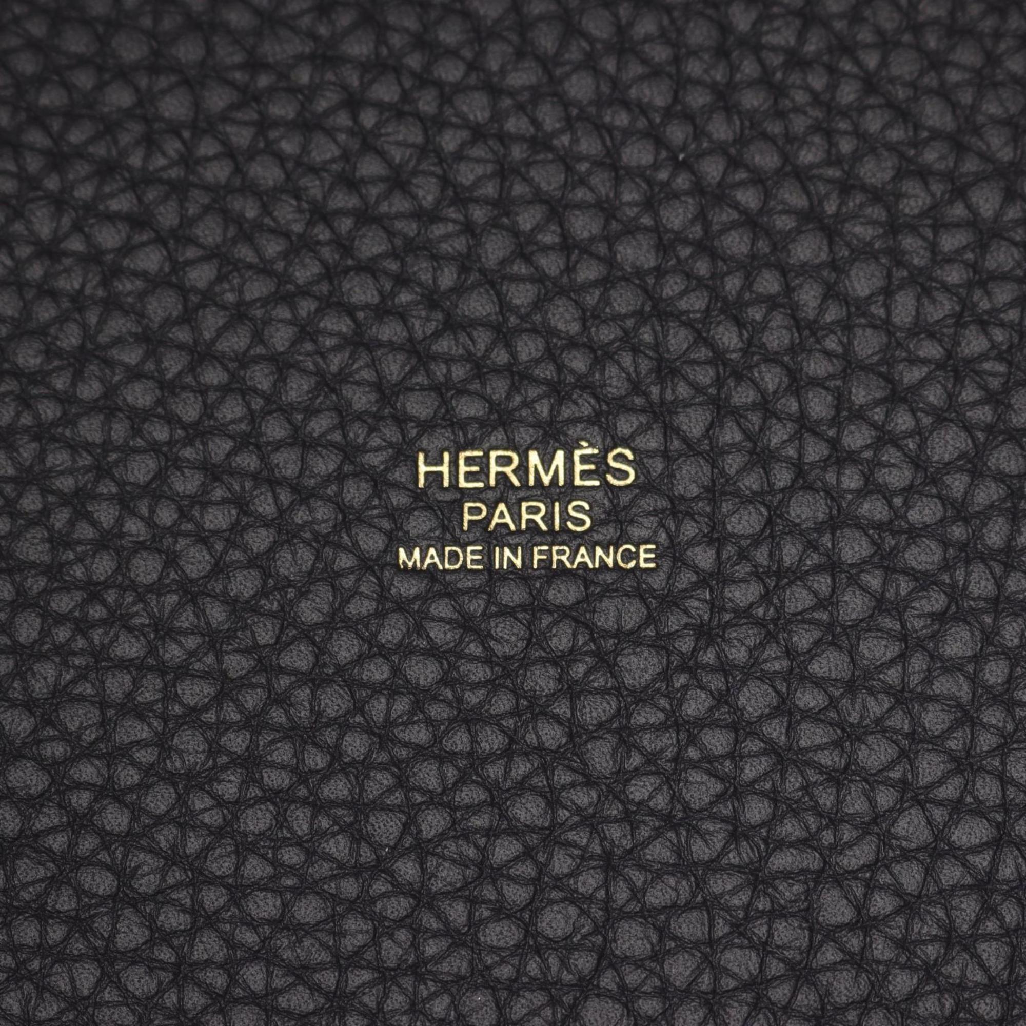 Hermes Picotin Lock PM Handbag, Leather, Taurillon Clemence Women's, Navy Blue — New - Store Return