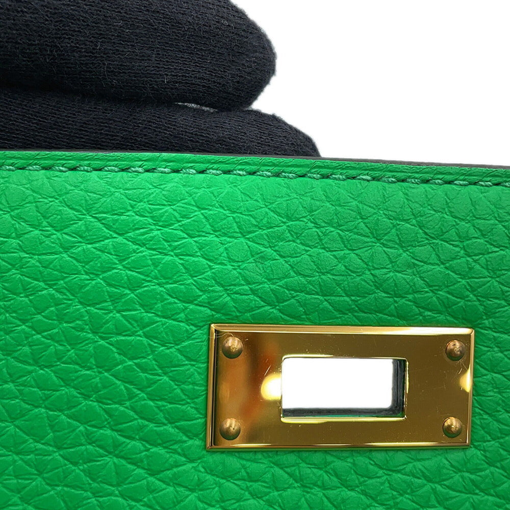 Hermes Kelly 28 Handbag, Inside Stitching, Bamboo, Togo Leather, U Stamp, HERMES 2-way Bag, Kelly, Women's — Like New