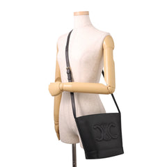 Celine Shoulder Bag Cuir Triomphe Small 198243 CELINE Handbag Black — Like New
