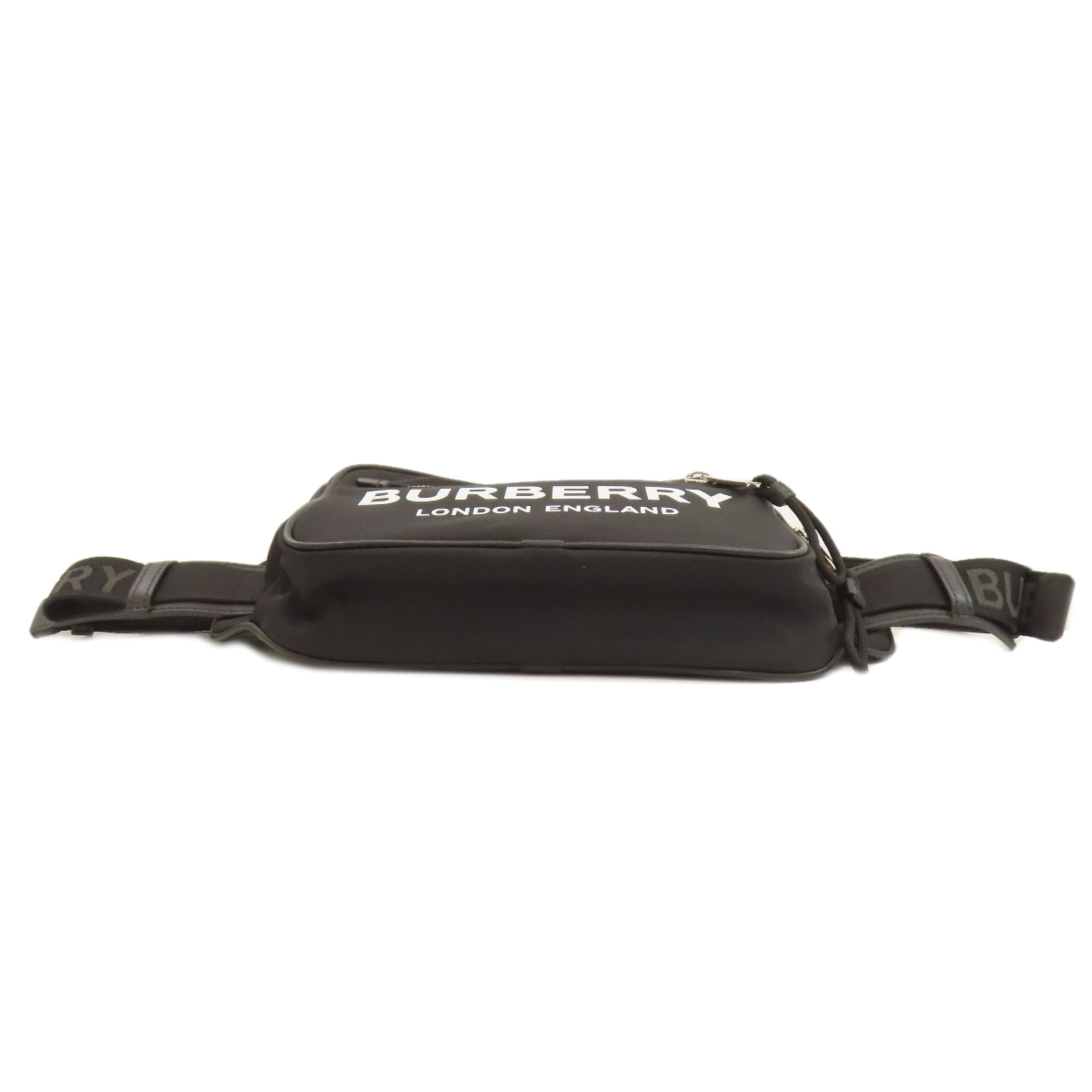 Burberry logo hip bag/waist bag in nylon material for women.
