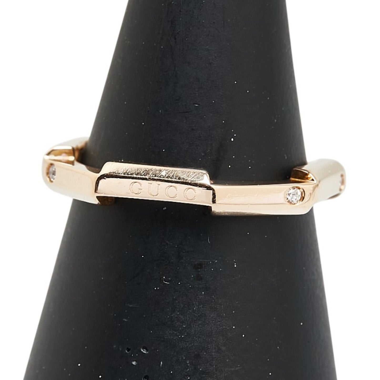 Gucci Link to Love Mirror Diamond Ring, #9, 18K Pink Gold, Women's