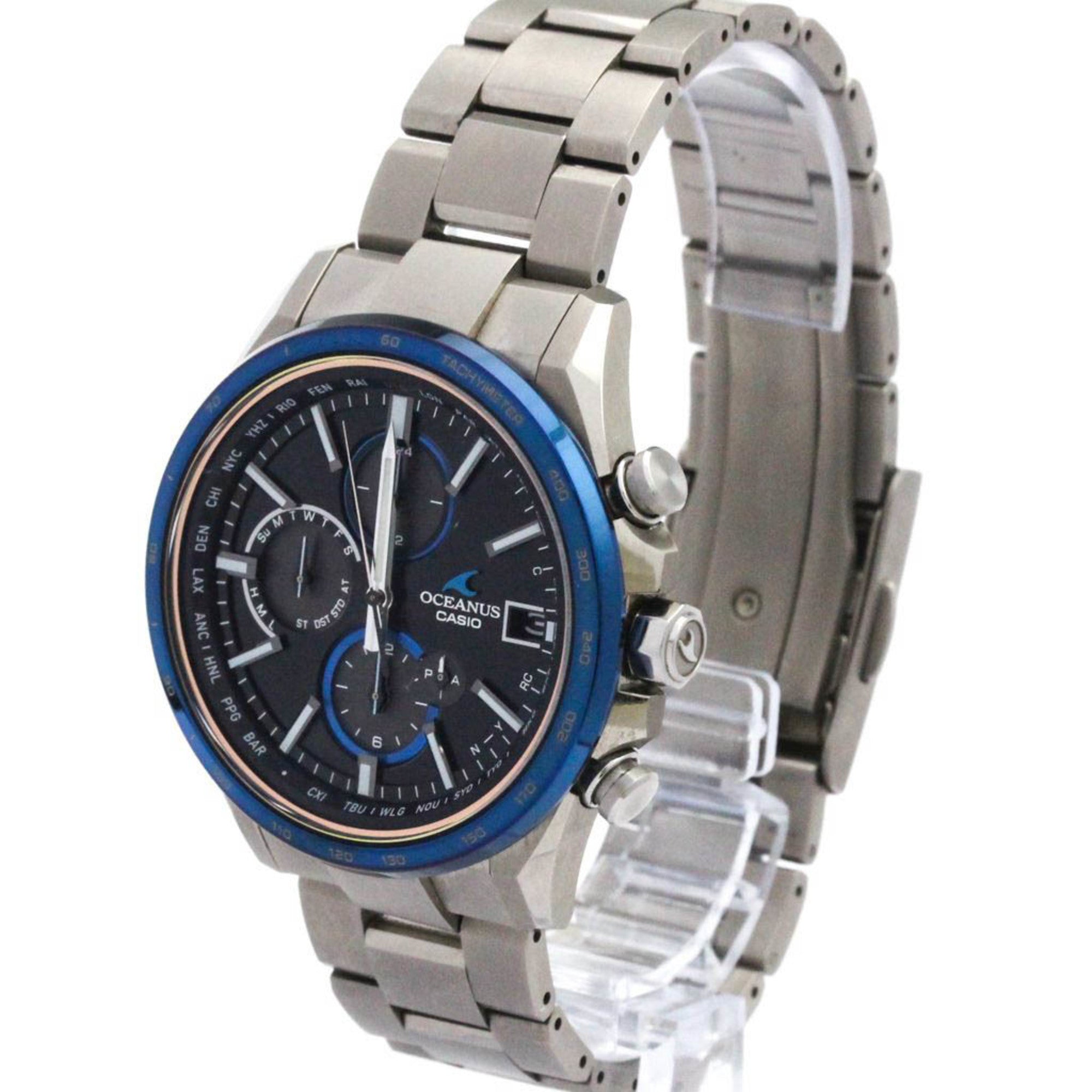 CASIO Oceanus Radio Wave Control Solar Titanium Mens Watch OCW-T4000D-1AJF — Very Good