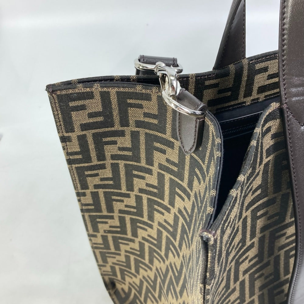 Fendi 7VA390 Crossbody 2WAY Shoulder Bag Hand Bag Tote Bag Brown Black — Like New