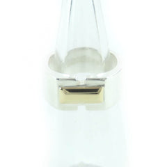 HERMES Vintage Bucket Ring, 925 Sterling Silver and 18K Gold, Size 50 (Japanese size equivalent), Weight: 7.58g, Women's — Like New