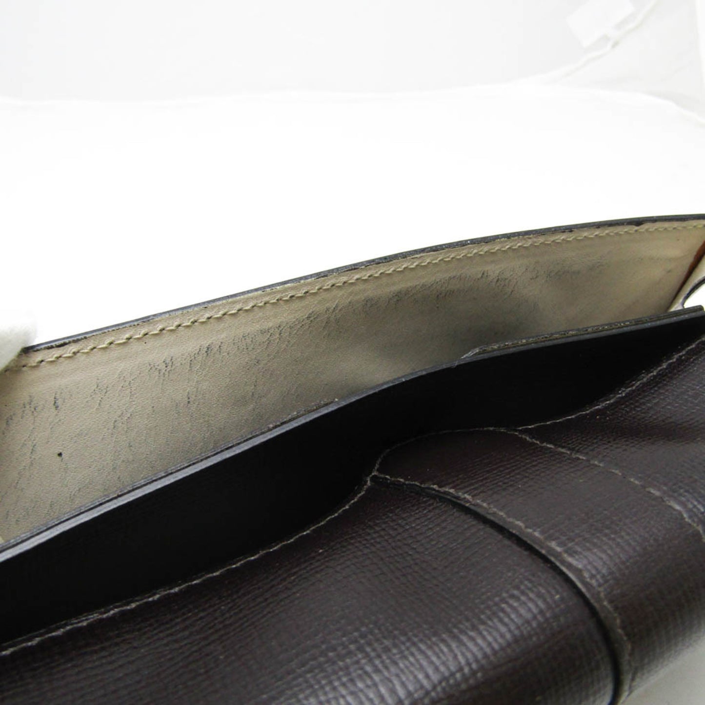 Valextra Punch Long Wallet With Coin Purse/3 Cards V9U14 Women,Men  Calfskin Long Wallet (bi-fold) Dark Brown