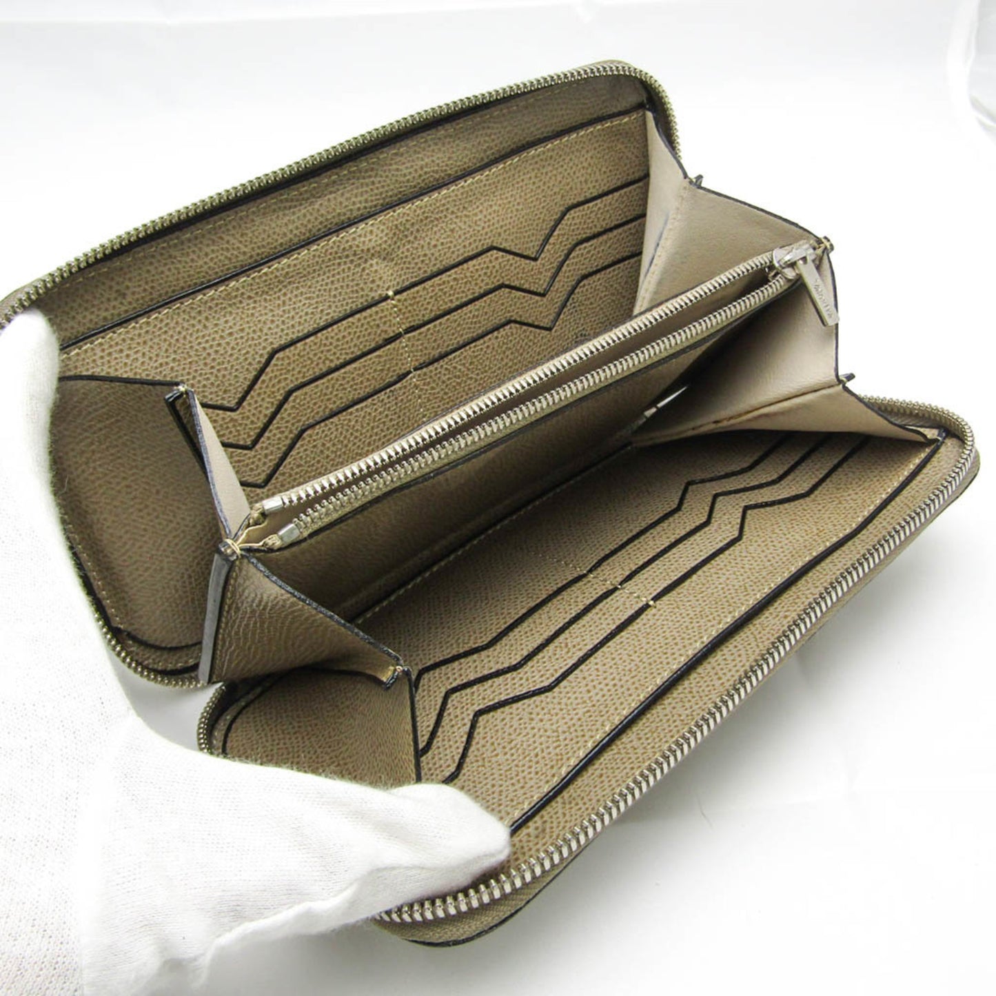 Valextra V9L06 Women,Men  Calfskin Long Wallet (bi-fold) Grayish