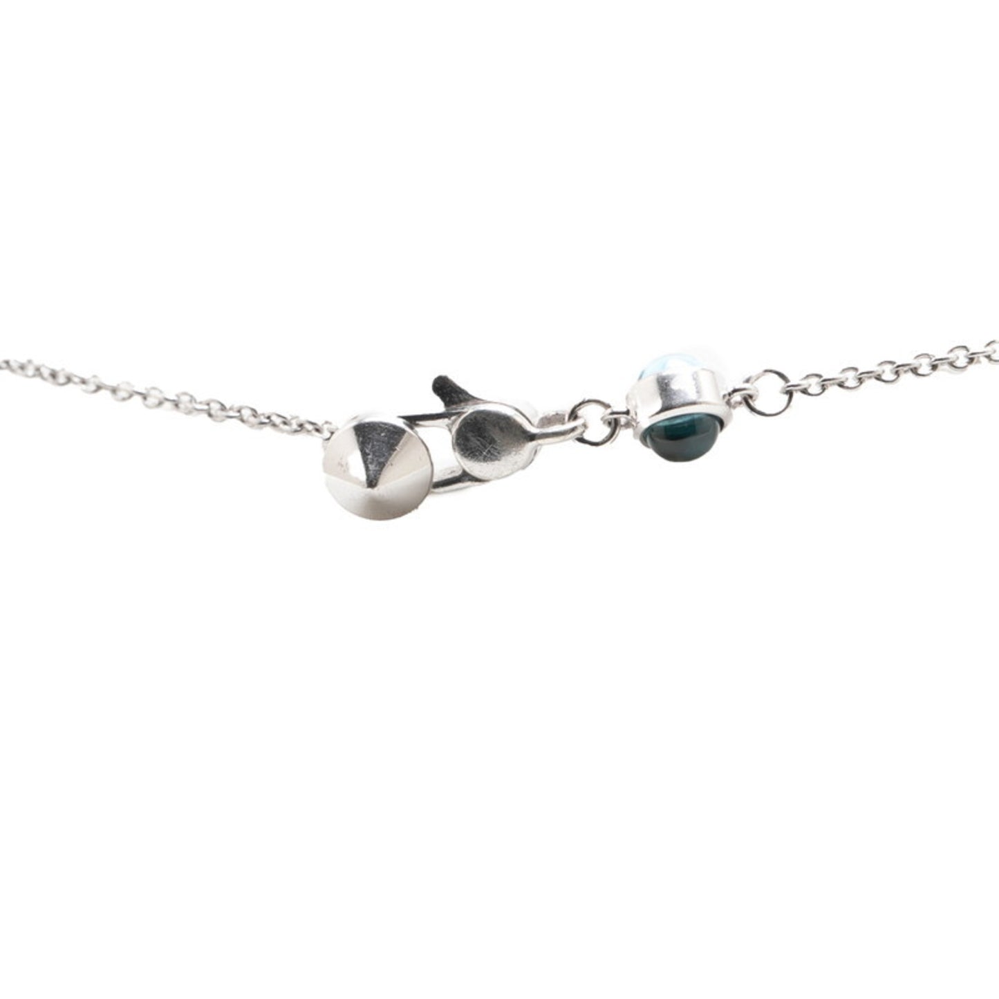 Gucci Heart Motif Necklace SV925 Silver Blue Topaz Women's GUCCI