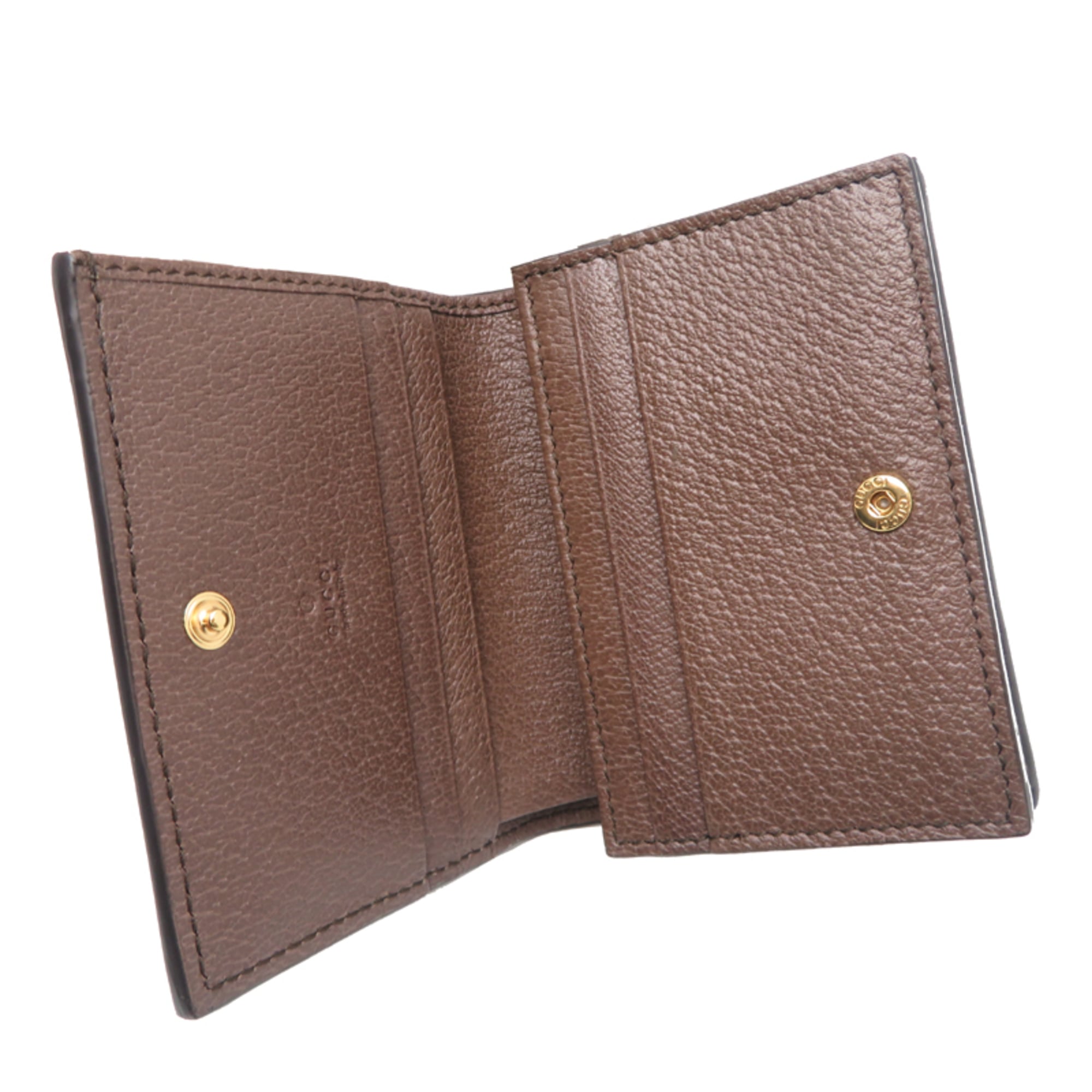 Gucci Ophidia Compact Wallet Women's Bifold 523155 GG Supreme Beige