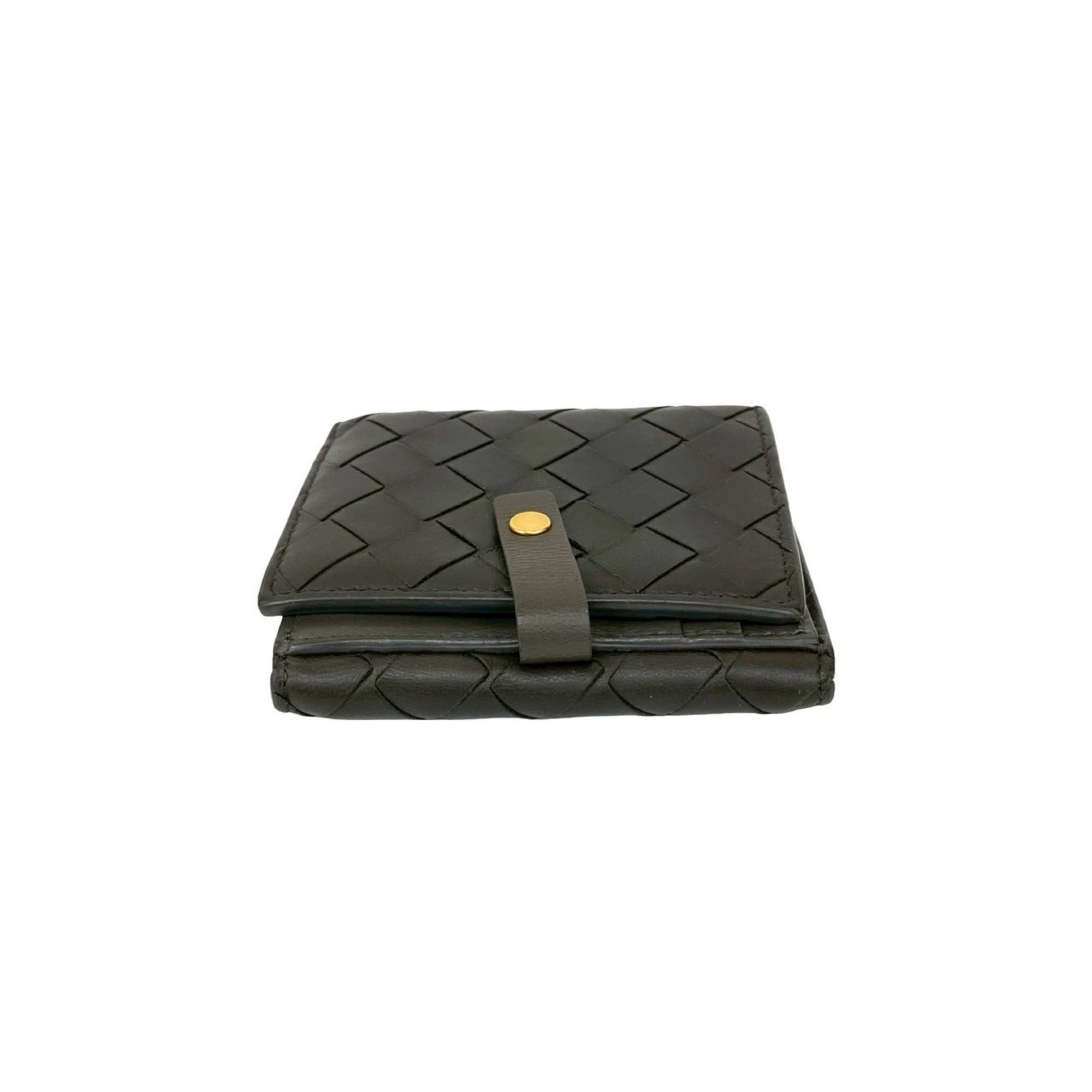 BOTTEGA VENETA Intrecciato Leather Bifold Wallet with Card Case, Gray, 20650