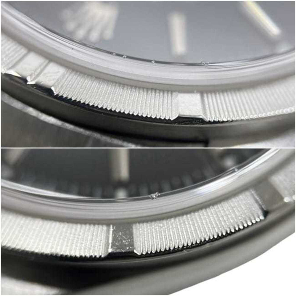 Rolex Air-King Black Silver 14010 Watch - Overhauled, Polished, Stainless Steel, Automatic, P-series, Men's, Dial — Very Good