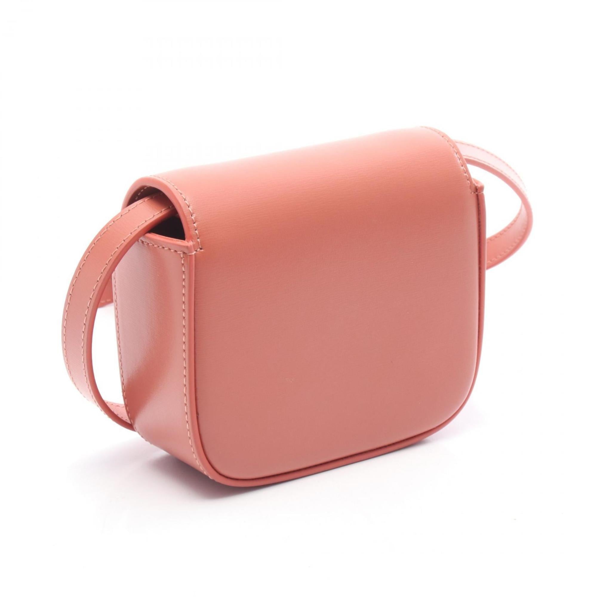 Celine Mini Claude Shoulder Bag, Leather, Women's, Orange, 101513DPV