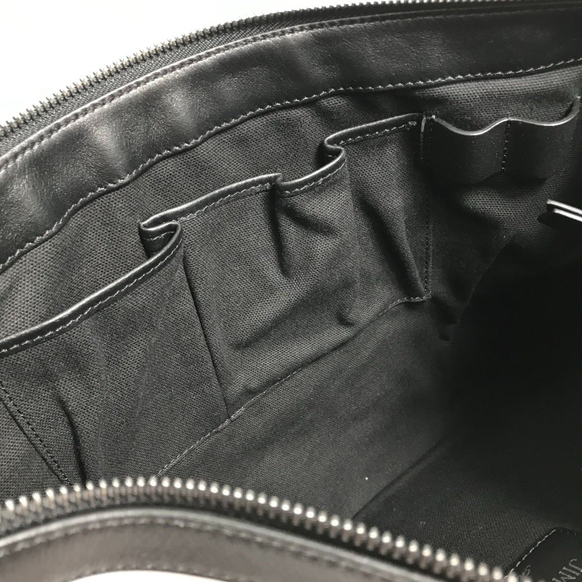 JIMMY CHOO Star Studs DEREK Second Bag Clutch Leather Men's White x Black — New - Store Return