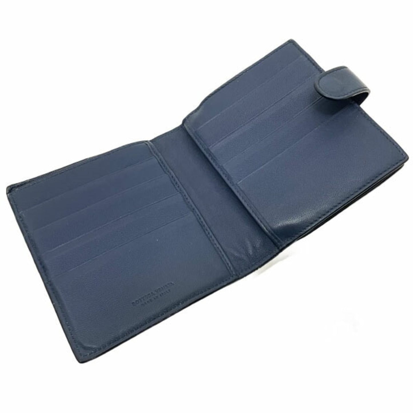 Bottega Veneta Intrecciato Leather Bi-fold Wallet in Navy Blue (114073) and BOTTEGA VENETA Mesh Compact (TRN-15876)