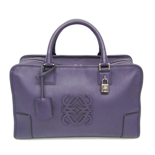 Loewe Amazona 36 Women's Leather Handbag Purple